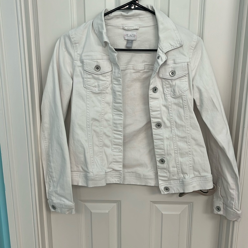 The Children’s Place Girl’s Denim Jacket-White